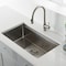 Kibi 33in Handcrafted 316 Stainless Steel 16 Gauge Single Bowl Workstation Undermount Kitchen Sink K3-S33T - alternate 7
